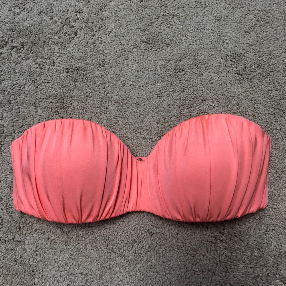 🦋Strapless H&M Bright Coral Bikini Top